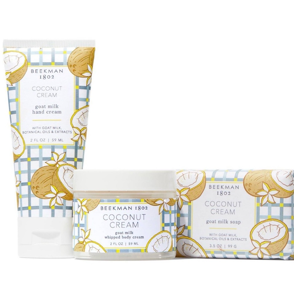 Beekman 1802 GOAT‎ MILK Coconut Cream Moisturizer Trio Anthropologie